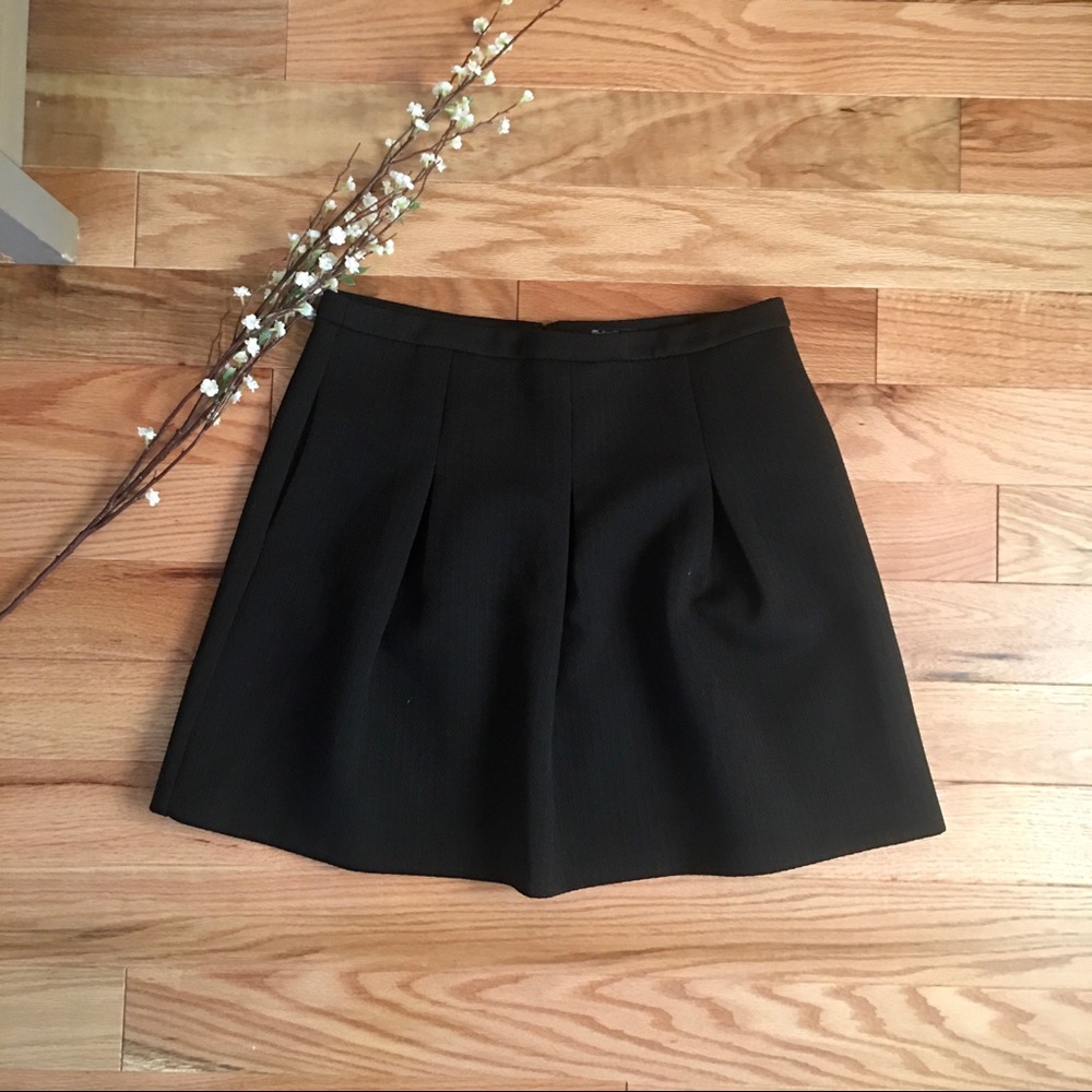 Madewell Black Skater Mini Skirt